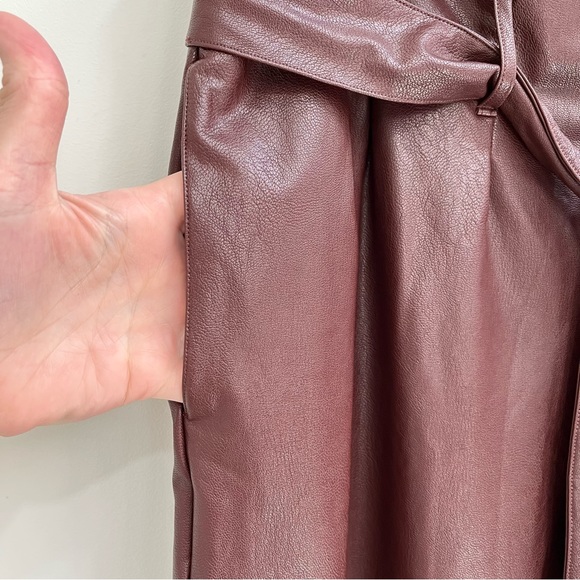 Commando Faux Leather Paper Bag Pants Oxblood Size XL - Picture 8 of 10